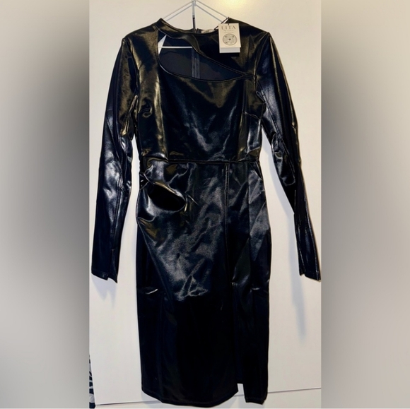 NWT $348 Lita By Ciara sleek Midi Dress with boldly placed cutouts Size Small - Picture 2 of 2